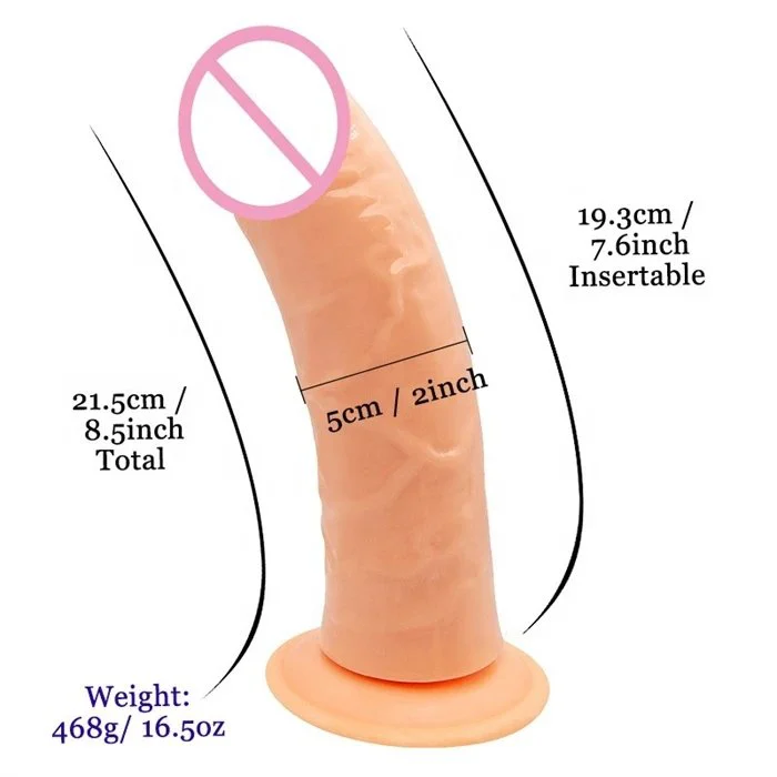 Colorful Large Size Soft Realistic Dildos Dong Huge Strap-On Sex Toys for Adults