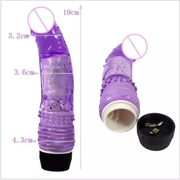 G-Spot Clitoral Stimulator Vibrating Crystal Jelly Dildo Soft Sex Toy for Women's Masturbation