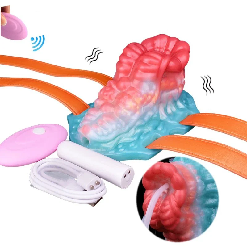 Fantasy Tongue Foreplay Massager Sex Toys Grinders for Masturbator Soft Silicone Sex Grinding Strap on Vibrator for Women