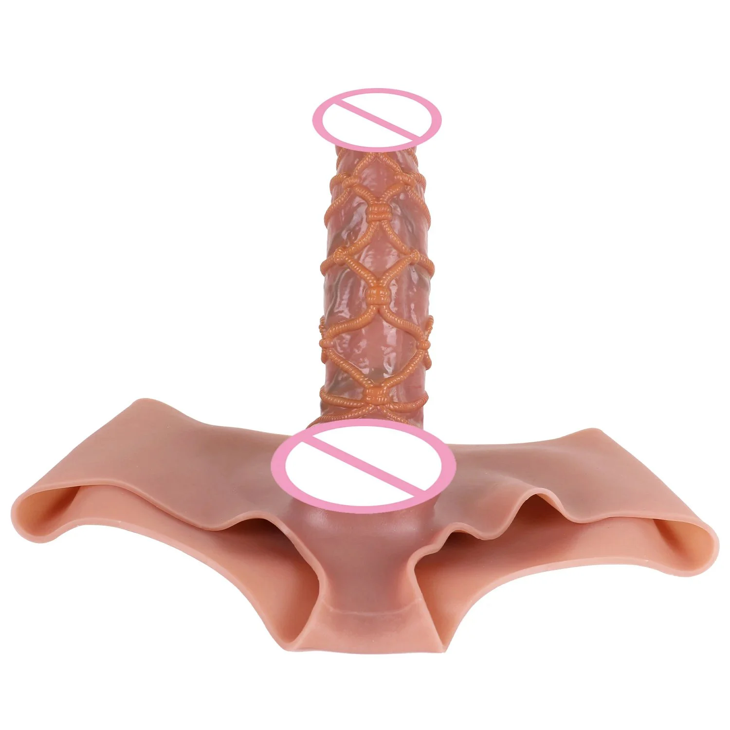 Silicone Super Realistic Hollow Dildo Wearing Pants Realistic Dildo Pants Adult Game Sex Toy