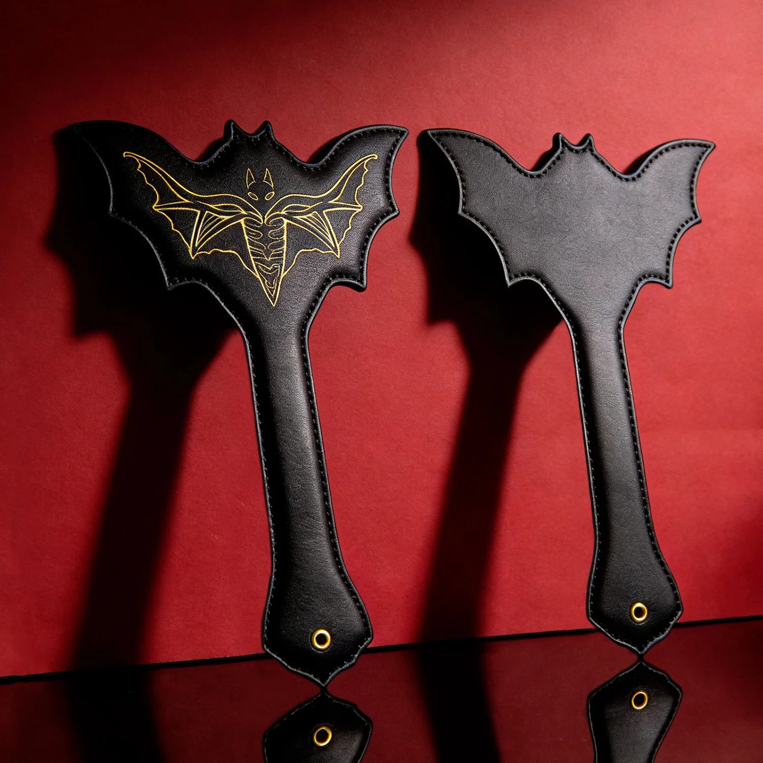 Fantasy Bat Leather Paddle with Crisp Sound for Sensory Pleasure, Adult 18+ Intimate Toy for Enthusiasts