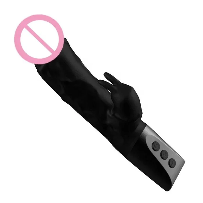 Textured Dildo Vibrator with Bunny Ear USB Power Supply Stimulating Vaginal Vibrator
