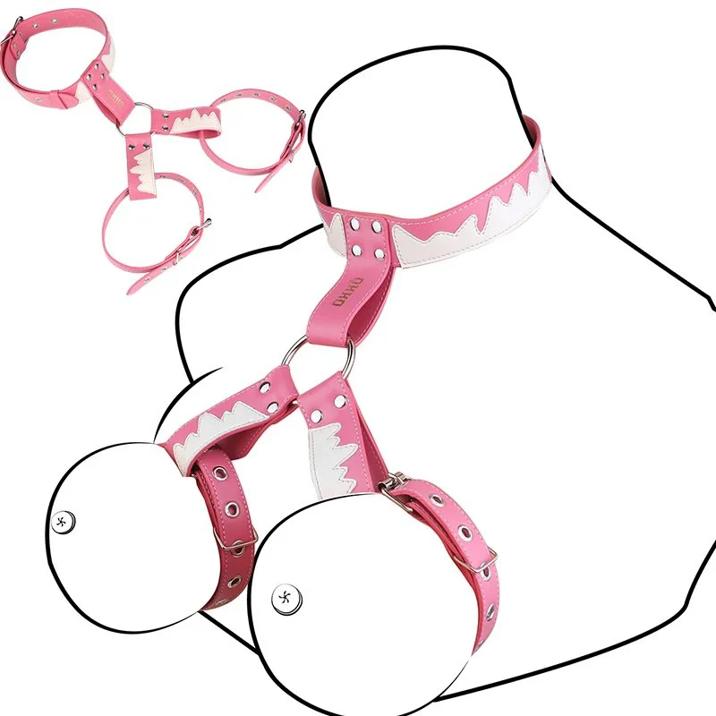 Female Wearable Leather Bra New Adjustable Nipple Stimulator Chest Bondage Nipples Restrict Breast Binder Sex Toys