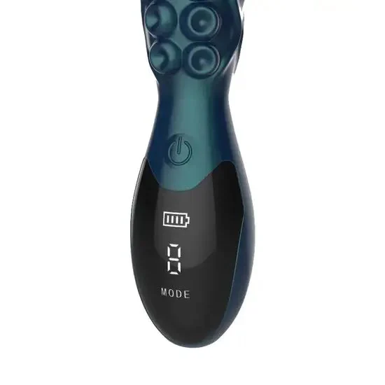 Squid Tentacle Shape Silicone Thrusting Dildo Vibrator LED Display Female Masturbator Anal Plug Toy for Woman and Couples