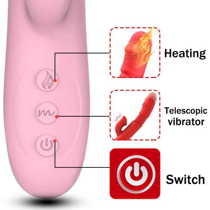 USB 7 Frequency Dual Motor Rabbit Vibrator Rose Sex Toys for Women G-Spot Clitoris Stimulation Dildo Vibrator Intense Vibrations