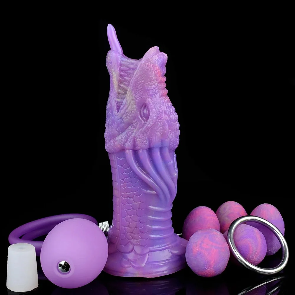 Conquered Dragon New Sex Toys with 5 Eggs Ovipositor Sex Toys Egg Laying Dildo Alien Ovipositor Dildo