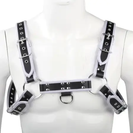 Fetish Gay Leather Chest Harness Adjustable Sexual Fetish Full Body Men Slave Leather Corset Bondage for Men