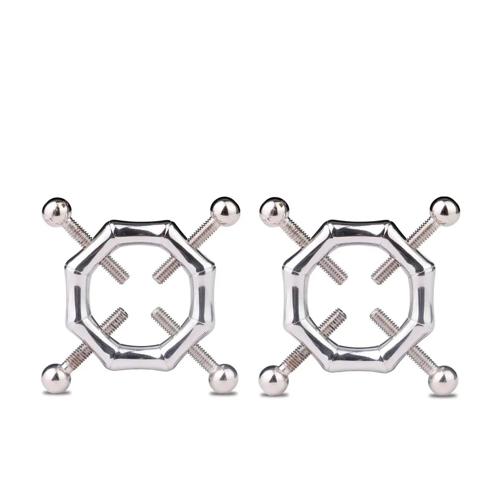 Steel Chain Clips Flirting Teasing Metal Nipple Clamp Erotic Brutal Bondage Restraint Unisex Metal Dark Chain