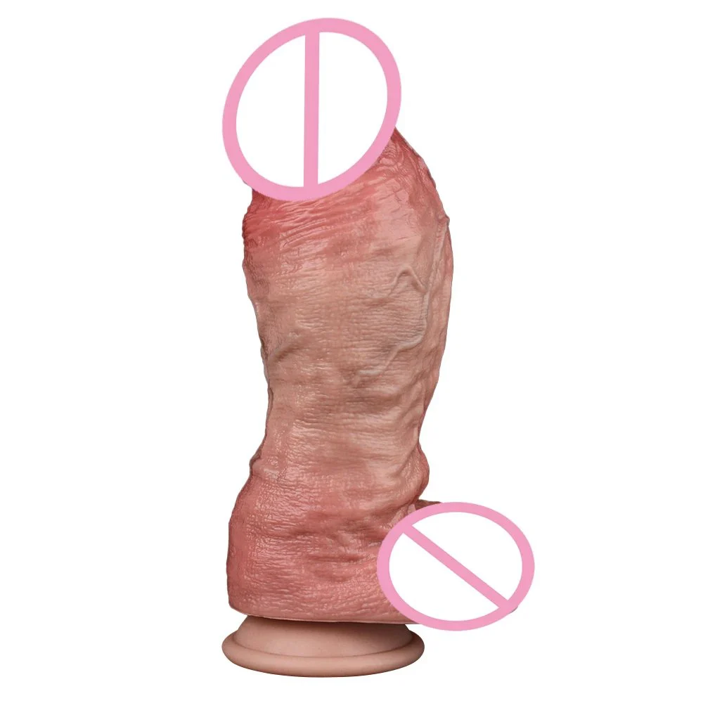 Realistic Thick Dildo 8.6'' Inches Giant Anal Plug Dildos Double Layered Silicone Penis Premium Sex Toys with Strong Suction Cup