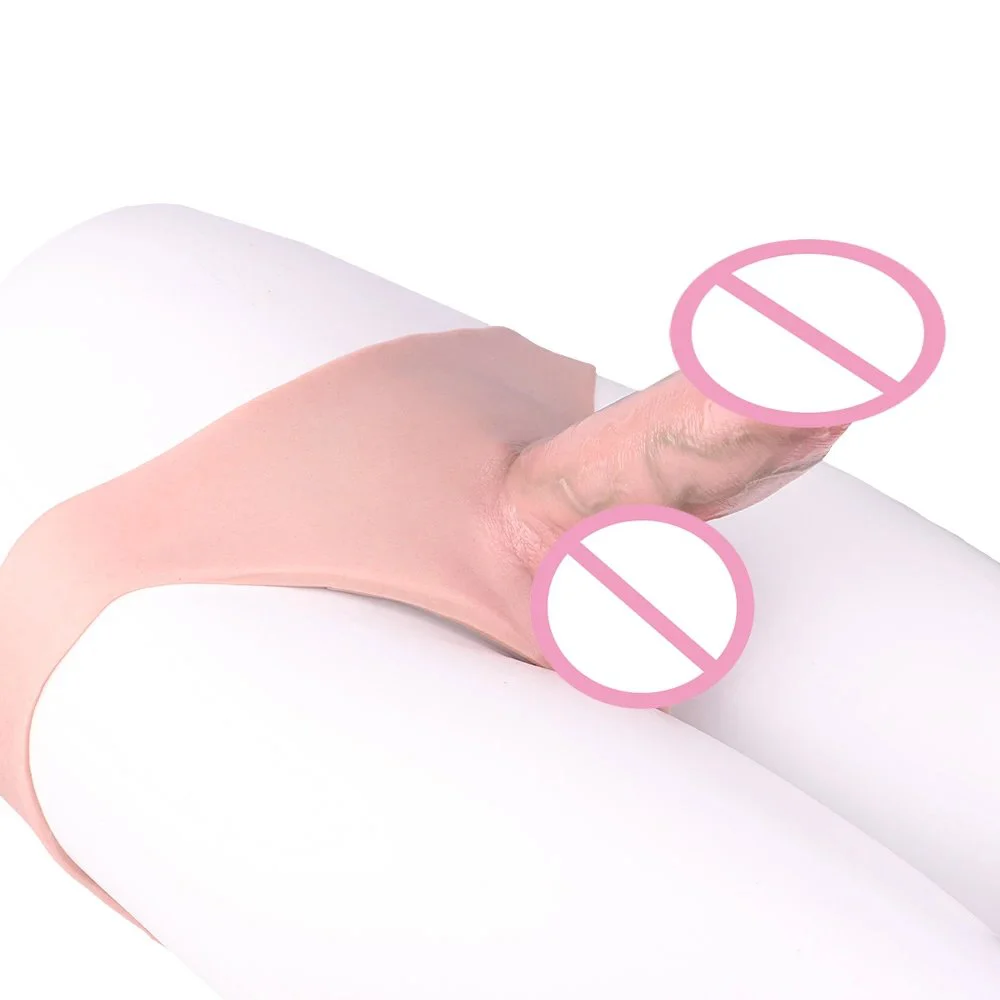 Silicone Hollow Strapon Dildo for Man Realistic Dildos Underwear Wearable Penis Extended Sleeve for Men Sex Toy Lesbian Dildos