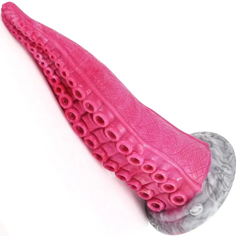 New Design Monster Octopus Tentacles Multicoloured Penis Sexual Male Female Suction Cup Dildo Silicone Rubber With Lesbian