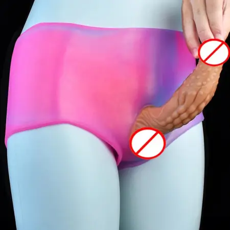 Silicone Pants with Monster Dildo Artificial Penis Size Women's Wear Pants Sex Liquid Silicone Penis Dido for Lesbian