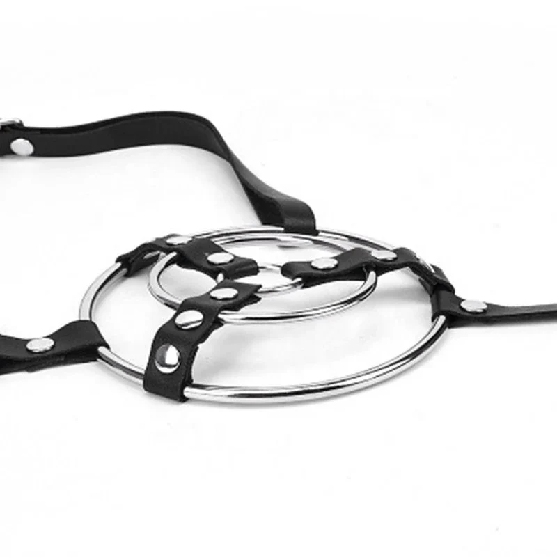 Female Bondage Bra Adjustable Stainless Steel Hollow Out Brassiere Metal Harness Open Cup Bra Cage for Women