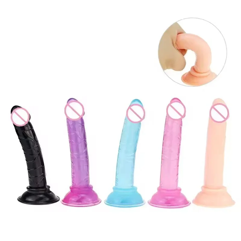 5 Inch Cheap Colorful TPE Soft Eco-Friendly IPX6 Waterproof Suction Cup Mini Dildo for Female Unisex