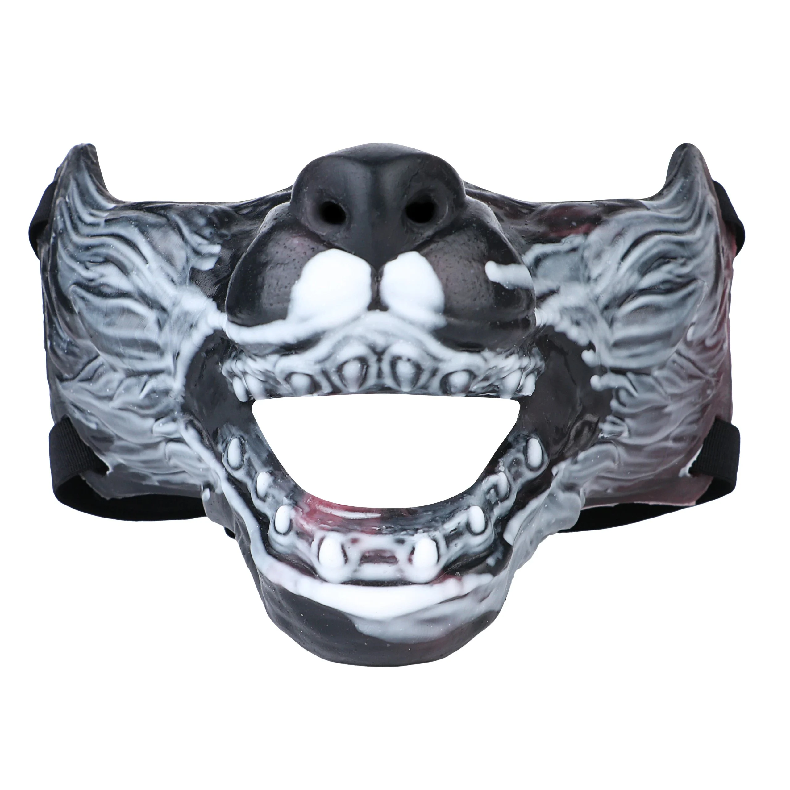 Bloodthirsty Wolf Original Half-Face Mask Adjustable Size Fetish Mask Dark Series Roleplay Prop