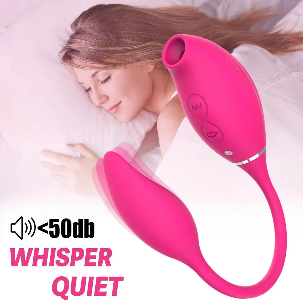 USB Rechargeable Clitoris Sucker Stimulator Vibrating Love Egg 2 in 1 Sex Toys Vibrator