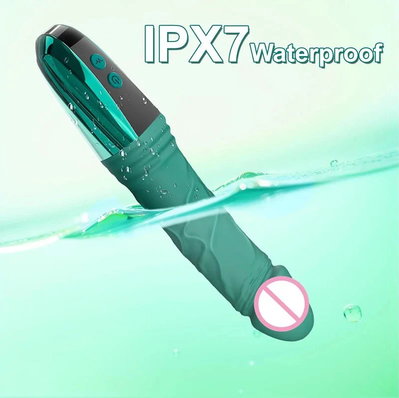 USB Rechargeable Sex Toy Realistic Silicone Women G Spot Dildo Vibrator with LCD Screen Display