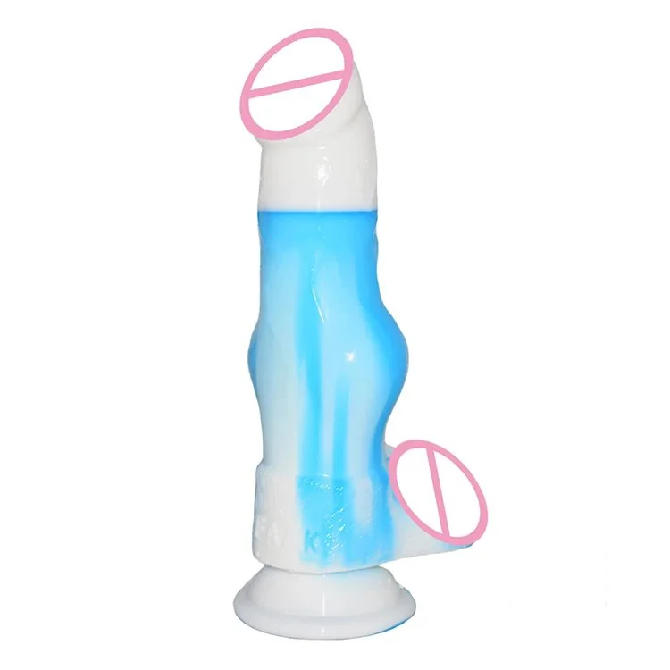 Dog Dildo Strapon Dildos Erotic Anal Dildo Animal Penis Lesbian Blue White Porcelain Animal Sex Toys for Woman