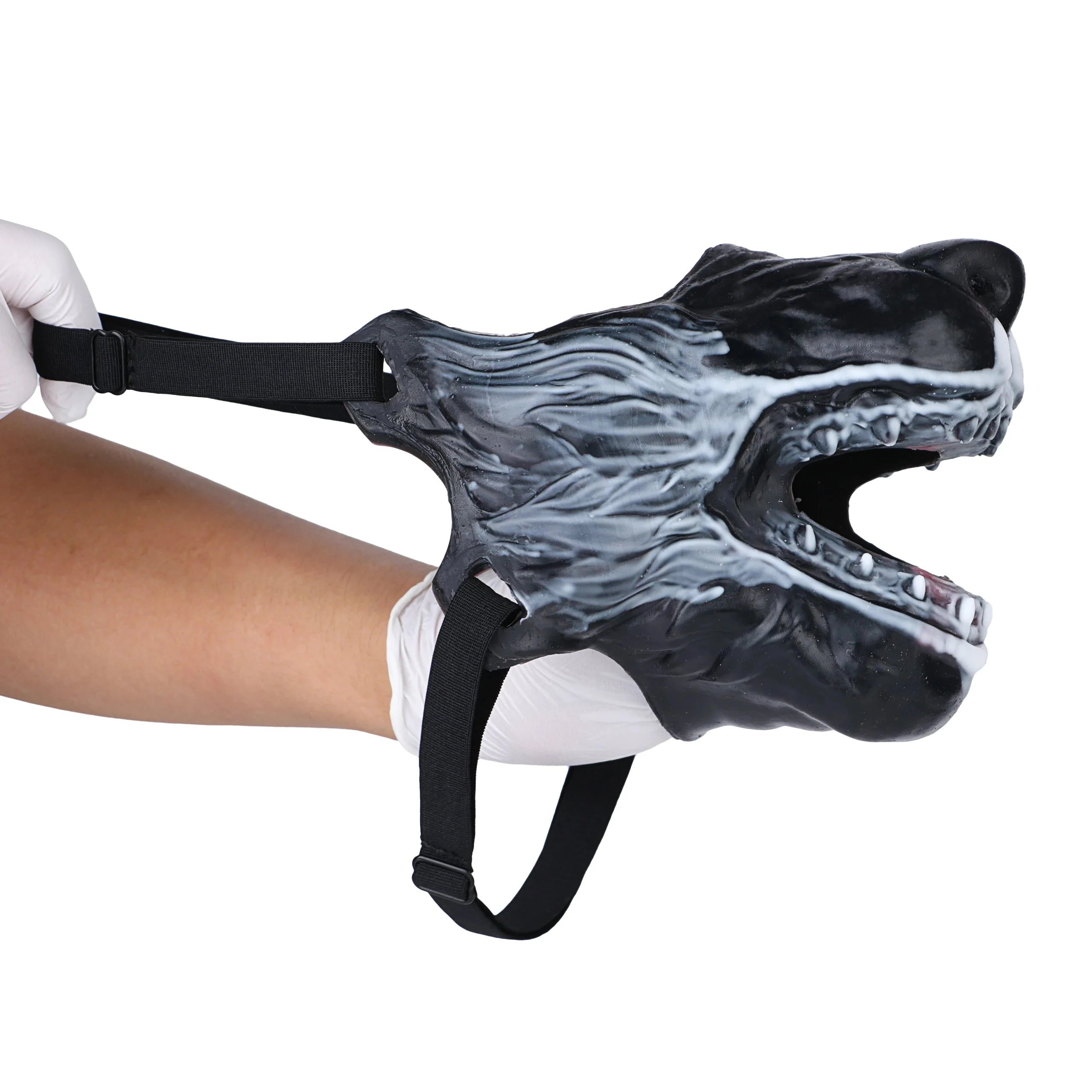 Bloodthirsty Wolf Original Half-Face Mask Adjustable Size Fetish Mask Dark Series Roleplay Prop