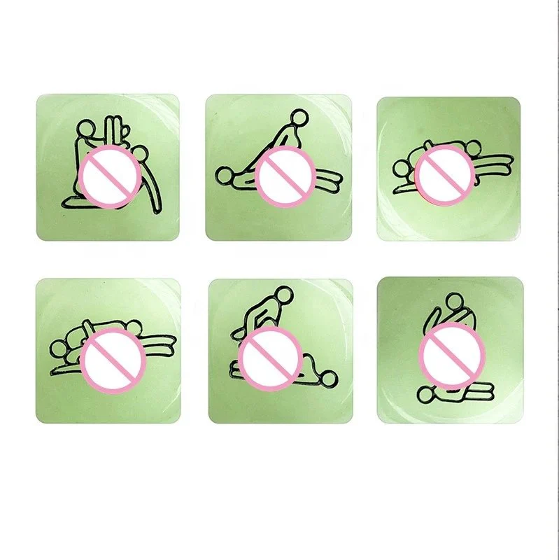 Bedroom Role Playing Adult Sex Games Set of 6 Acrylic Position Love Sex Dice for Couples