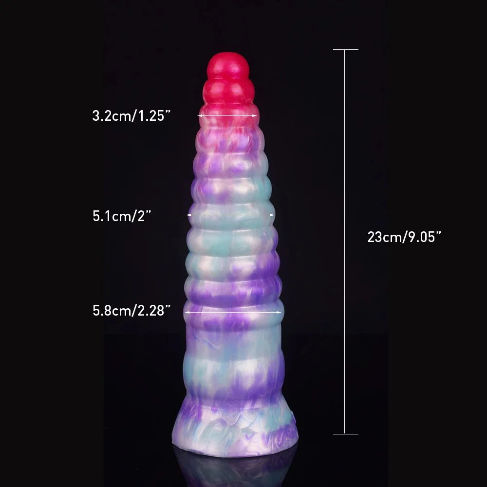 Soft Silicone Large Phallus Threaded Dildo Rear Court Anal Plug Adult Masturbation Sex Toys