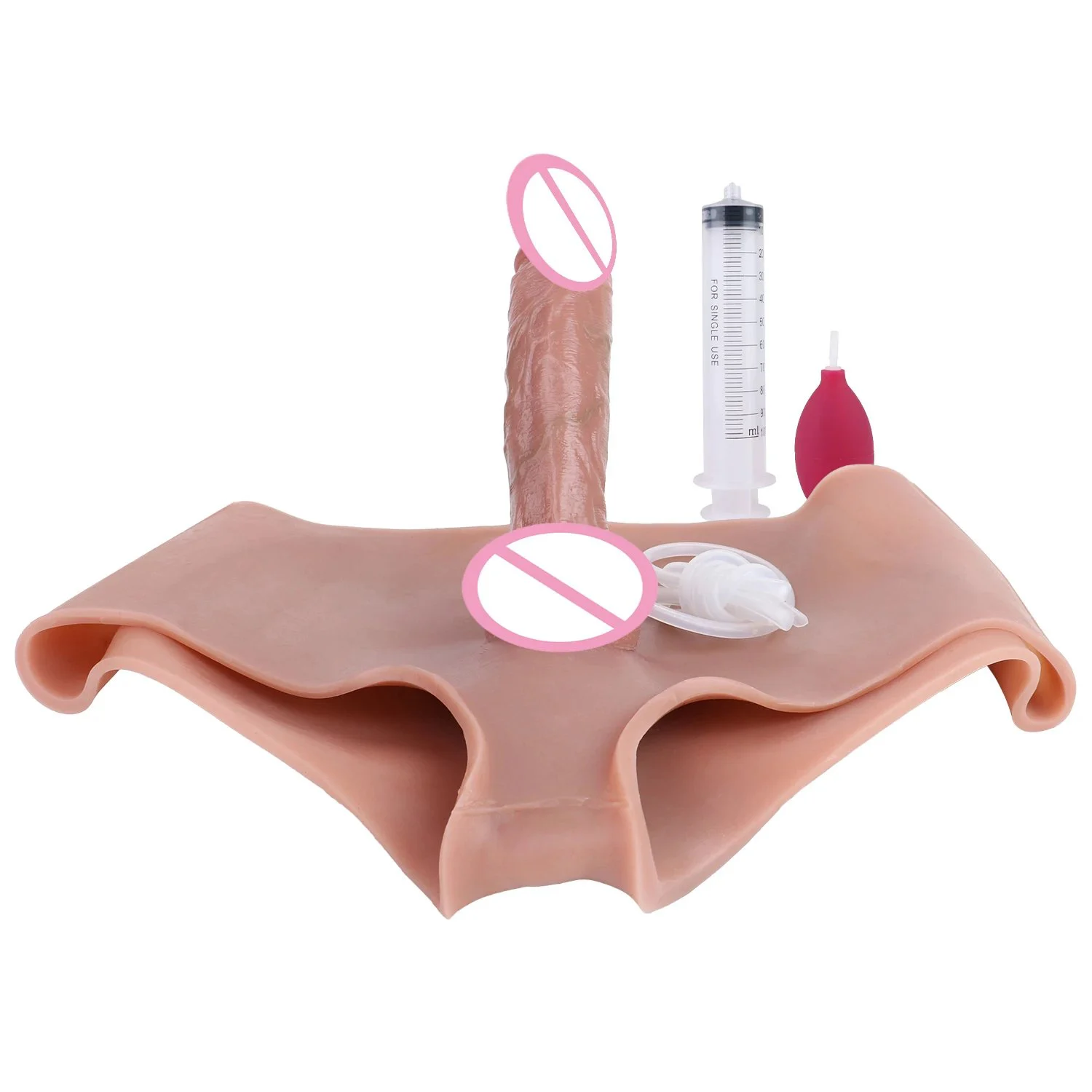 Realistic Squirting Solid Dildos Pants Adult Product Female Wearing Simulation Dildos Silicone Pants Masturbator for Lesbian