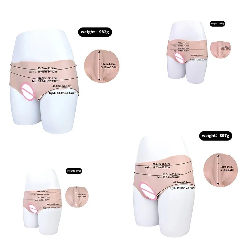Gay Cross-dressing Vagina Pants Realistic Silicone Panties Sexy Vaginal Underwear Multiple Styles Available Sex Toy for Gay