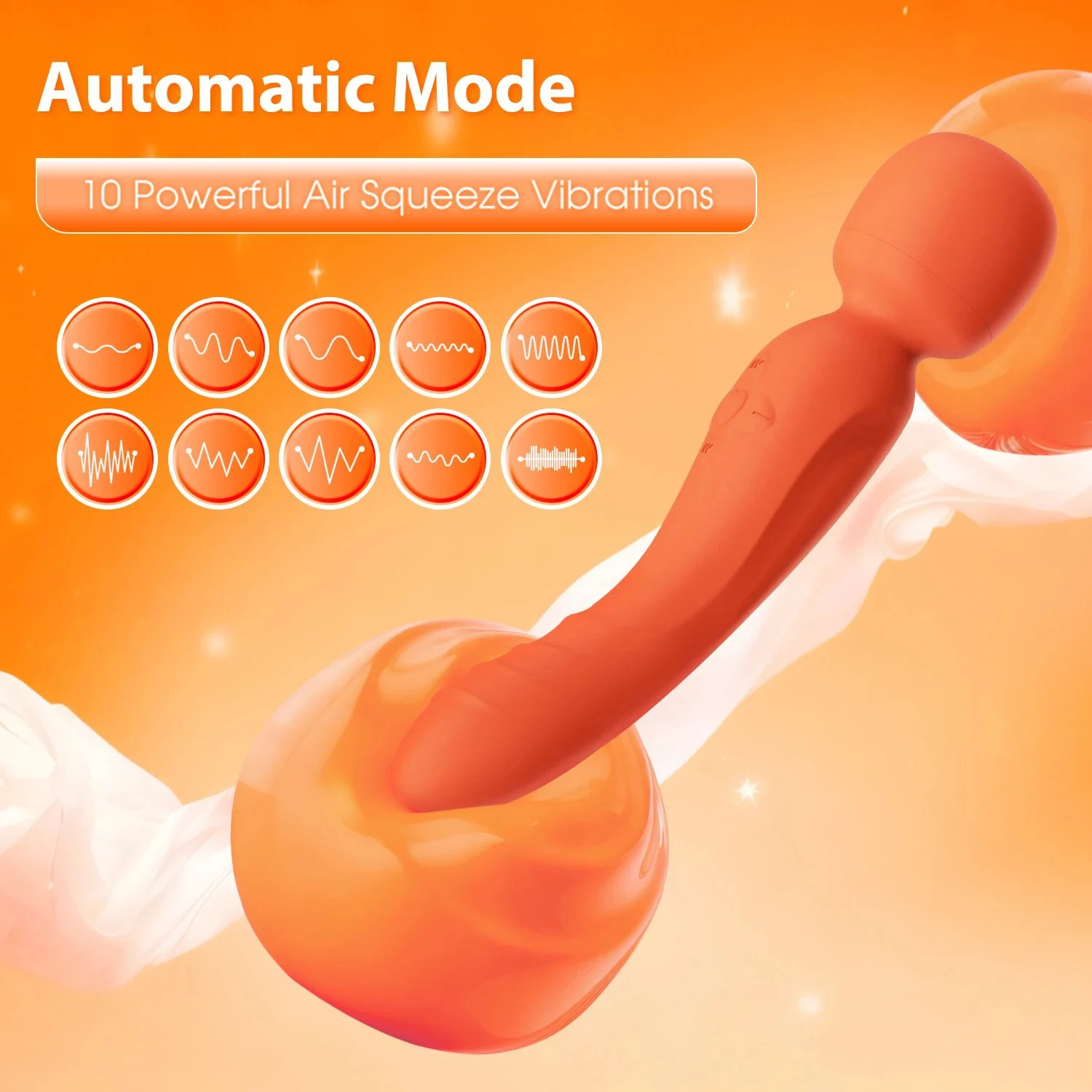 Rechargeable Waterproof Dual-Sided Vibrator Wand Adult Sex Toy G-Spot Clitoral Stimulator Sexual Massager APP Vibrator for Women