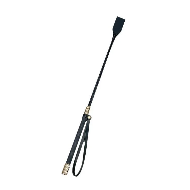 Fun Leather Whip Party Performance Prop Black PU Leather Whip Couple Sex Alternative Toy Equestrian Whip