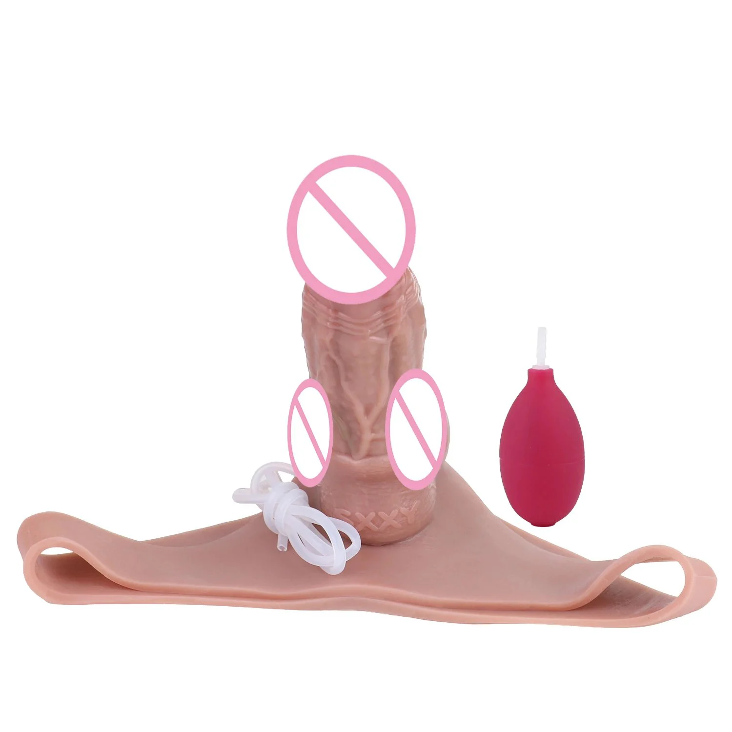 Realistic Wearable Squirting Dildo Pants Stimulator Lifelike One-Piece Penis Silicone Pants Vagina Massager Sex Toy for Lesbian