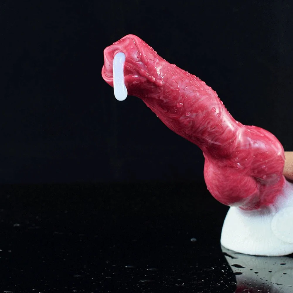 Realistic Wolf Dog Knot Ejaculation Dildo Soft Silicone Flexible Cock Penis Sex Toys for Women Realistic SquirtingDildo