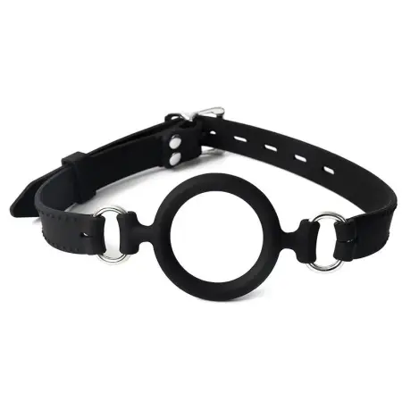 Bondage Slave Sex Toys Leather Belt SM Deep Throat Open Mouth Gag Ball Soft Silicone O Ring Mouth Gag