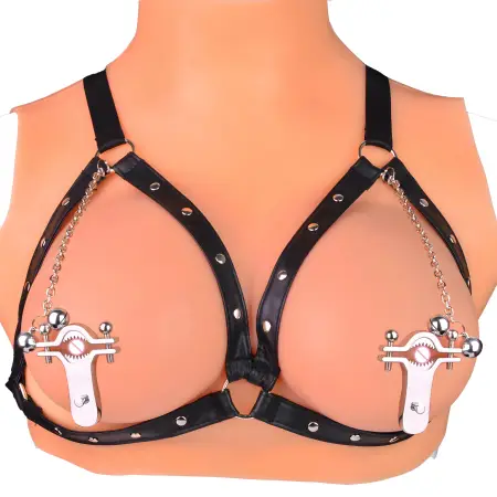 Breast Nipple Clamp Nipple Suction Vibrator Erotic Sex Toys with Chain Stainless Steel Clip-on Nipple Clamps Set for Women