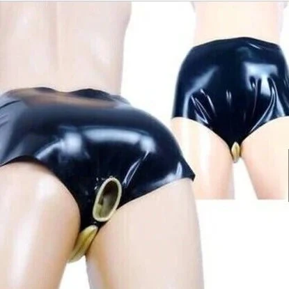 Latex Shorts Anal Cover Penile Cover Straight Men's Underwear Tight 100% Waterproof Eco-Friendly