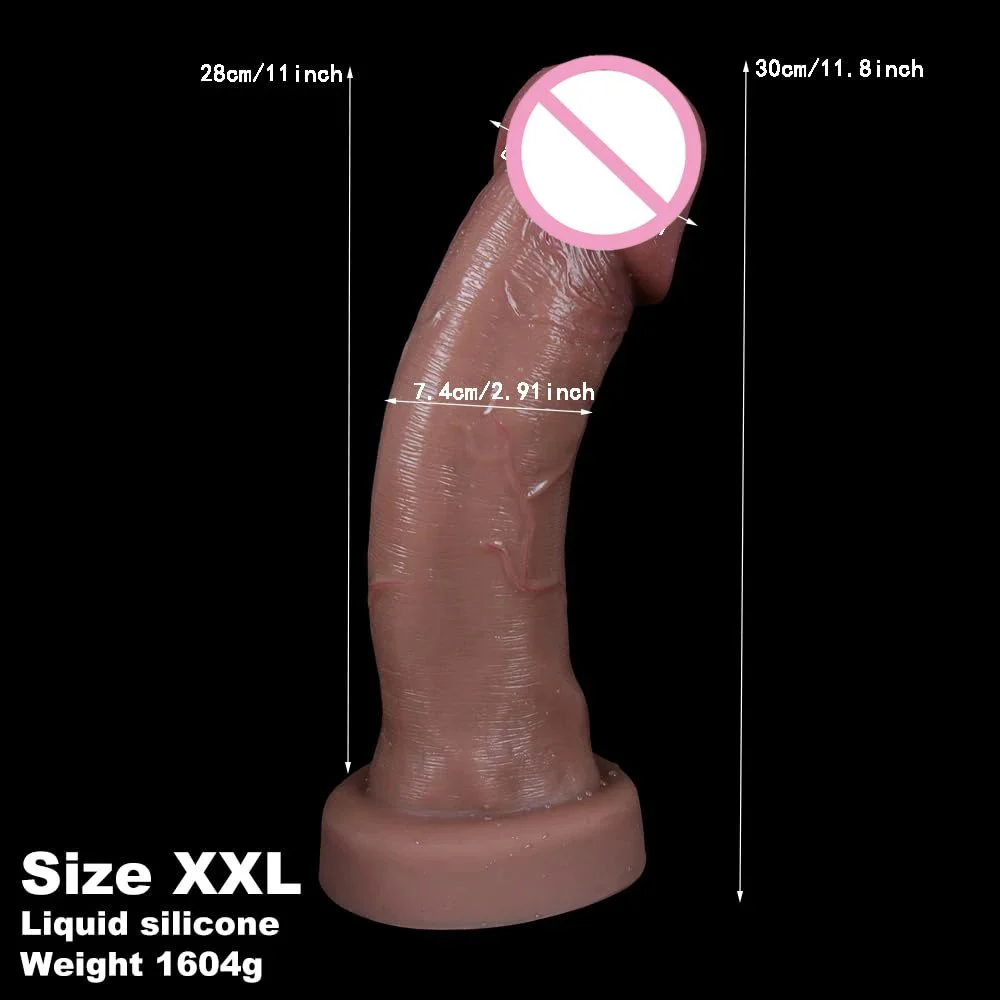 Realistic Silicone Thick Glans Dildo Suction Cup 3 Sizes Soft Eco-Friendly for Anal G-Spot Stimulate Butt Plug-Unisex