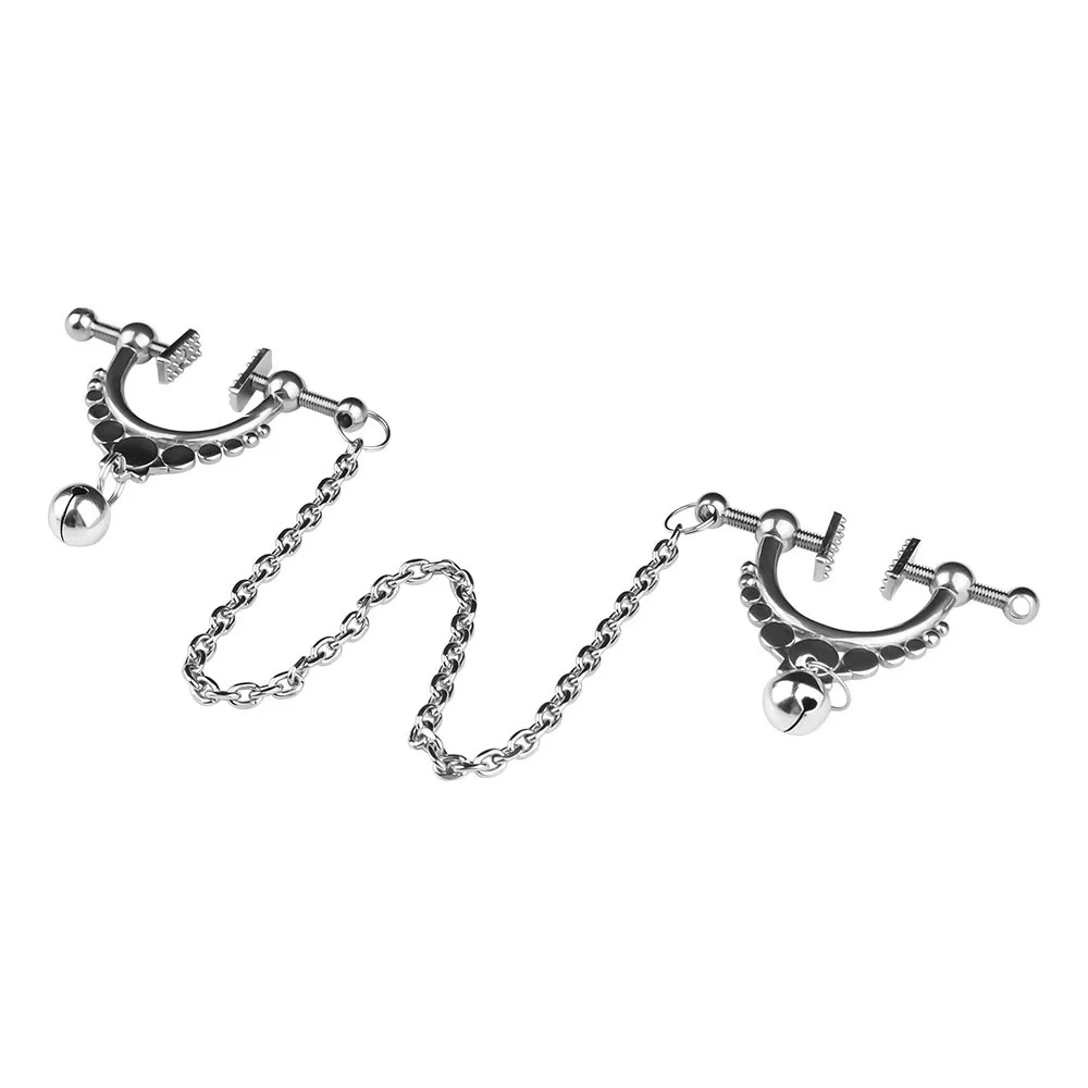 Body Chain Necklace Adjustable Stainless Steel Body Clamps with Chain Non Piercing Clip on Body Jewelry Gift