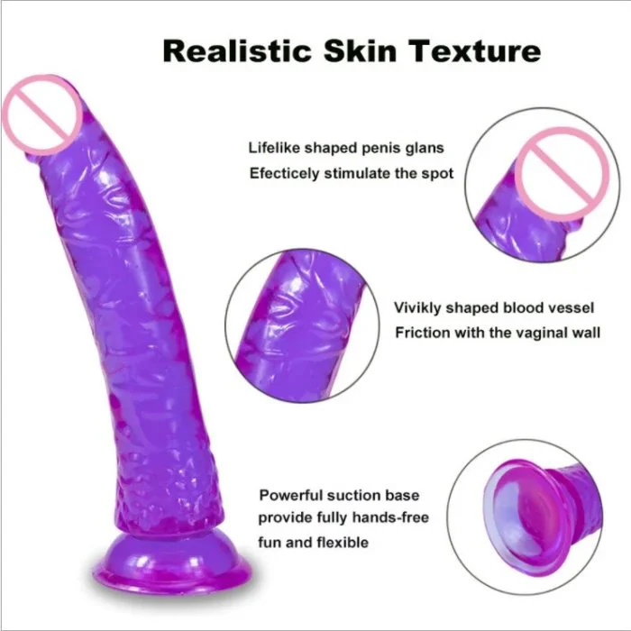 Realistic Soft TPE Dildo with Suction Cups
