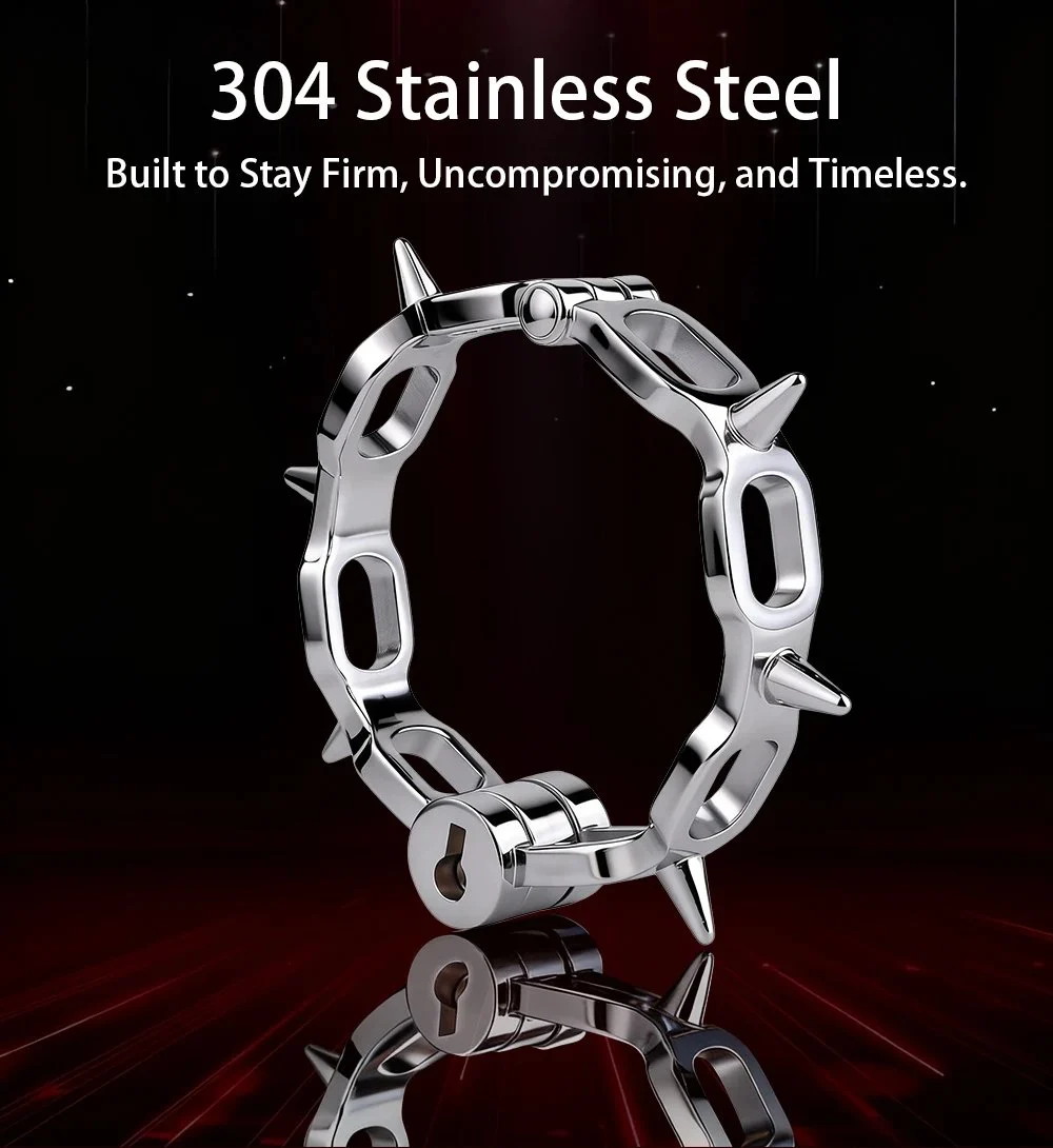 Heavy Duty Stainless Steel Wrist Ankle Cuffs with Padlock Bedroom Sex Bondage Restraints Set Metal Restraint Gear for Men