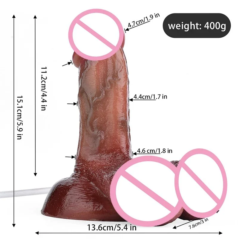 Realistic Squirting Penis Silicone Dildo Ejaculation Big Testicles Female Masturbator Anal Sex Toys for Men