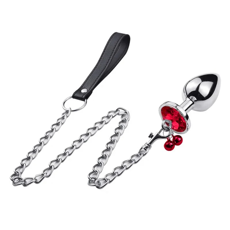 Good Quality Plug Anal Sex Toys Anal Diamond Plug Toys With Traction Chain Sex Adult