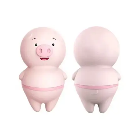 Mini Pink Pig Wireless USB Charging Clitoris Vibrator 6 Frequency Tongue Lick Vibrator