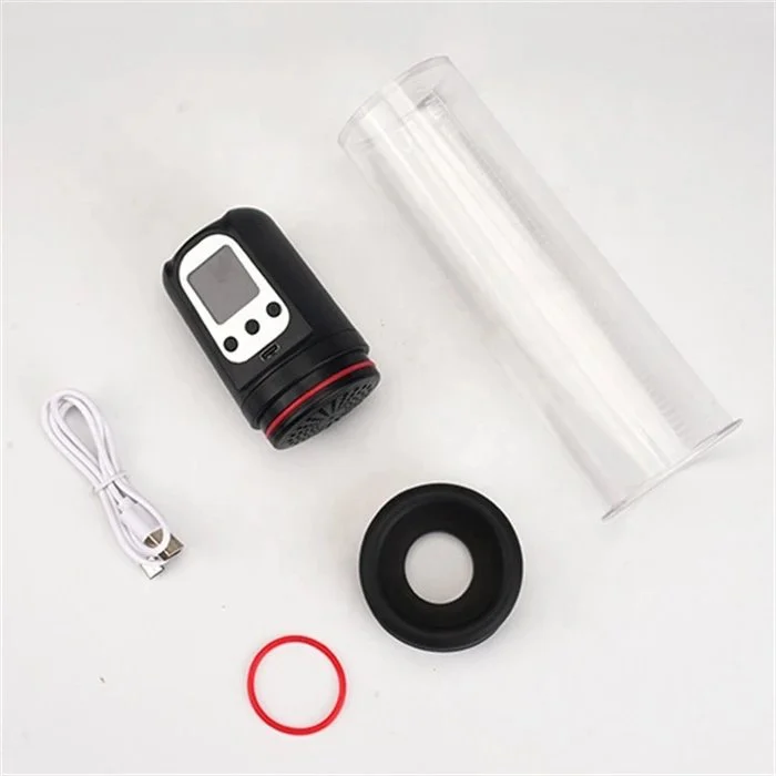 Automatic 4-Frequency LCD Vacuum Penis Pump Men's Enhancement Exercise Equipment Silicone and ABS Material for Sex Usage