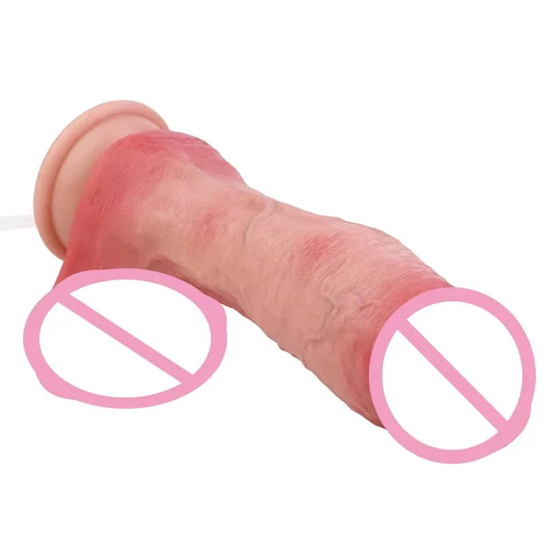Realistic-feel Simulated Penis with Squirting Function Made of Liquid Silicone Rubber That Adheres to the Body