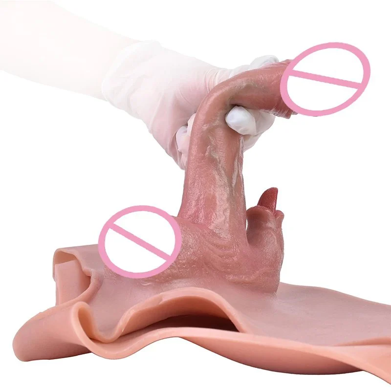 Toy Strap on Packers Dildo Penis Sleeve for Men MTF and FTM Sex Toy Silicone Penis Extension Cock Extender Enhancer for Men