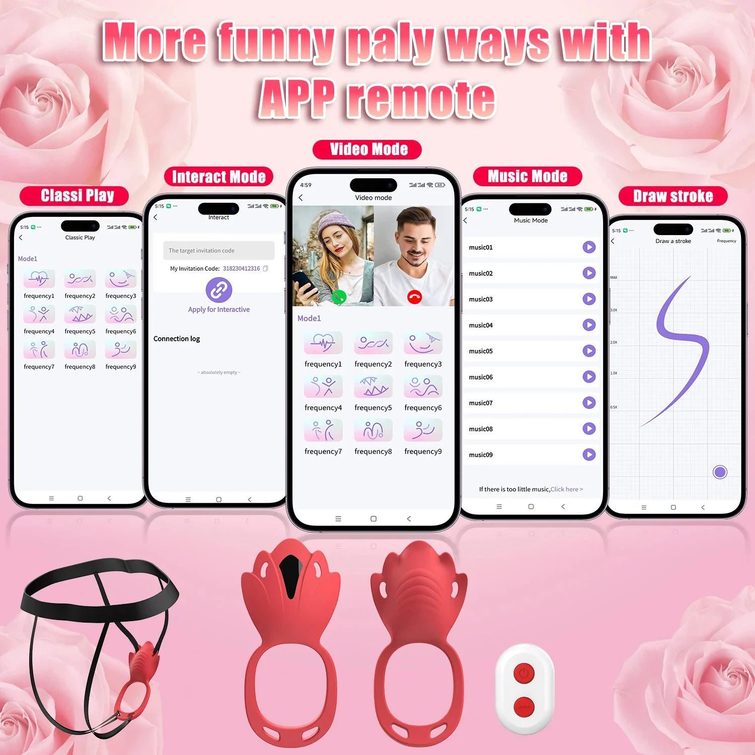 App Remote Control BDSM Fetish Sex Toy Flirting Couples Breast Massage Nipple Clamp Vibrator Couple Toy