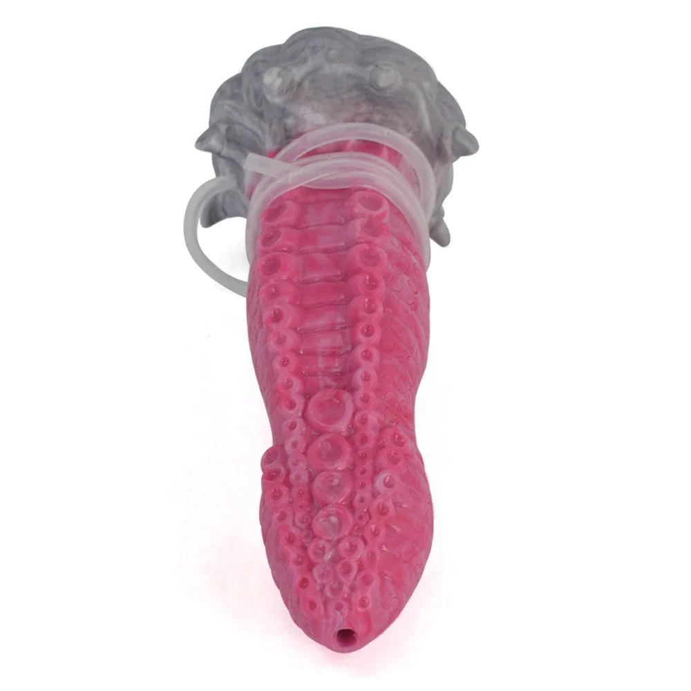Ejaculating Big Head Octopus Anal Sex Toy Silicone Flexible Fantasy Dildo Tentacle Masturbator for Women Anus Beads Suction