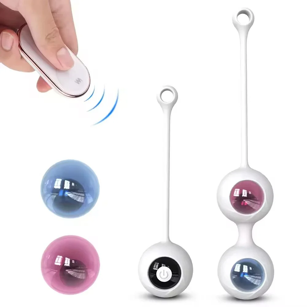 Medical Material Kegel Ball Toys Sex Adult Vibrator Exercise Vaginal Ball Ben Wa Ball Vibrator for Woman