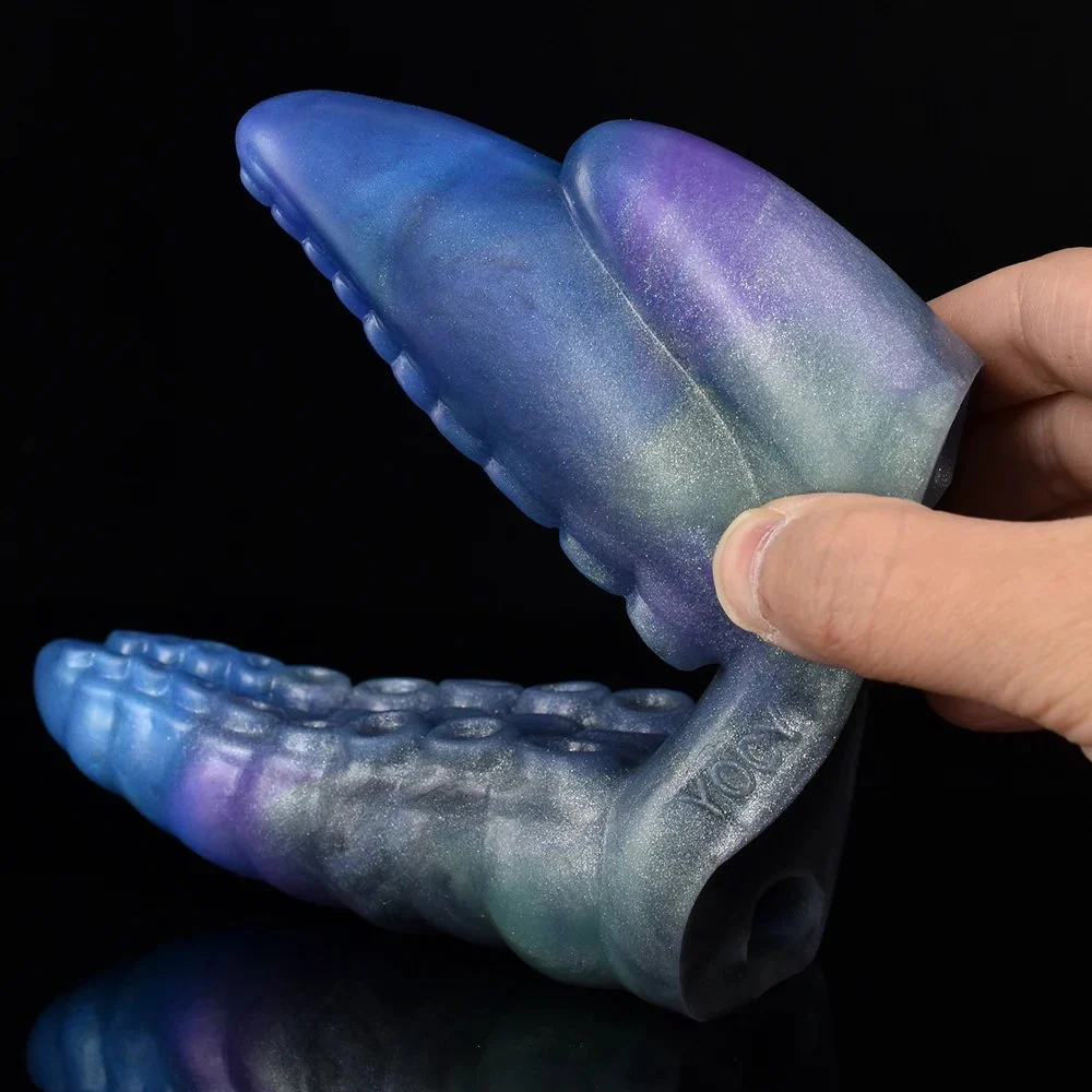 Alien Sleeve Colours Tentacle Vibrating Finger Sleeve Male Adult Products