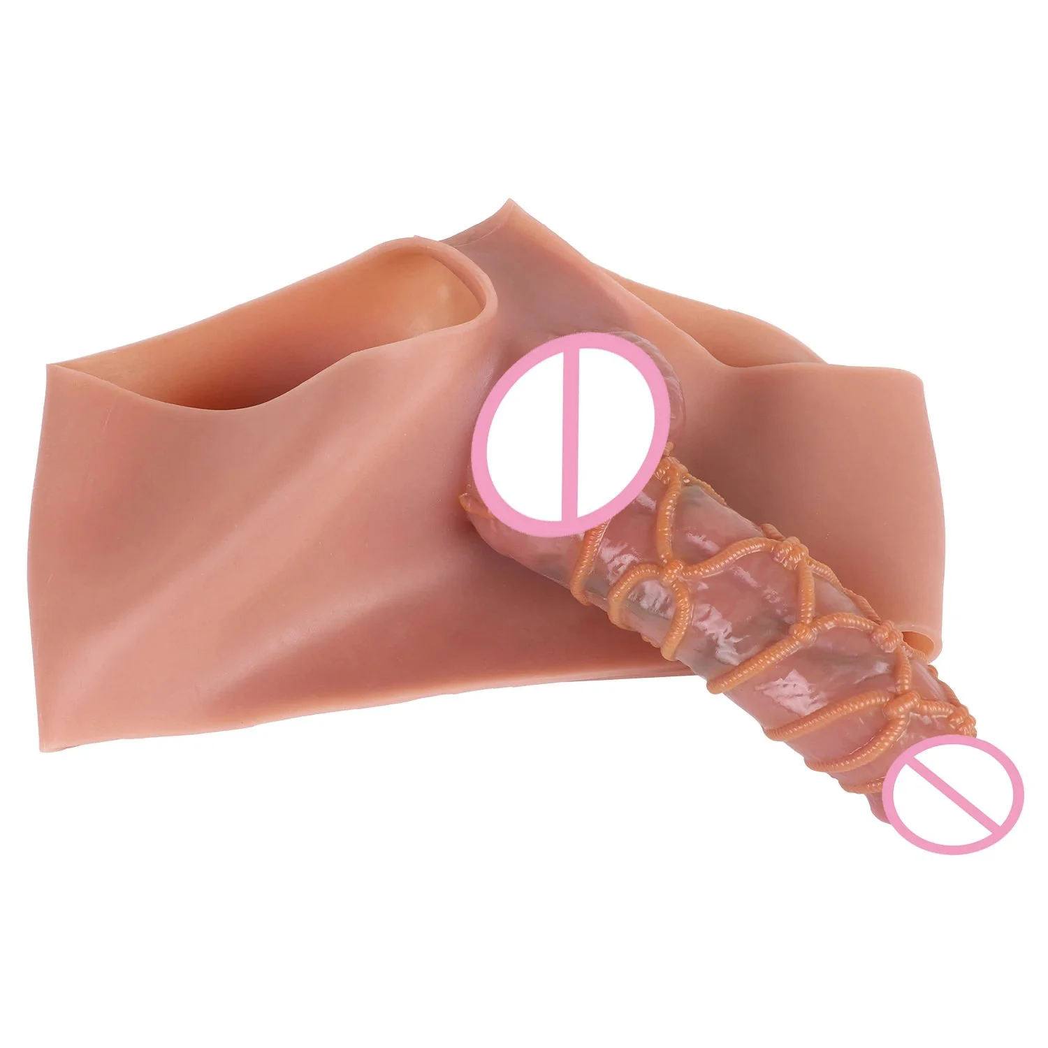 Wearable Hollow Dildo Silicone Pants With Realistic Penis Mastuebator Sex Toy for Man