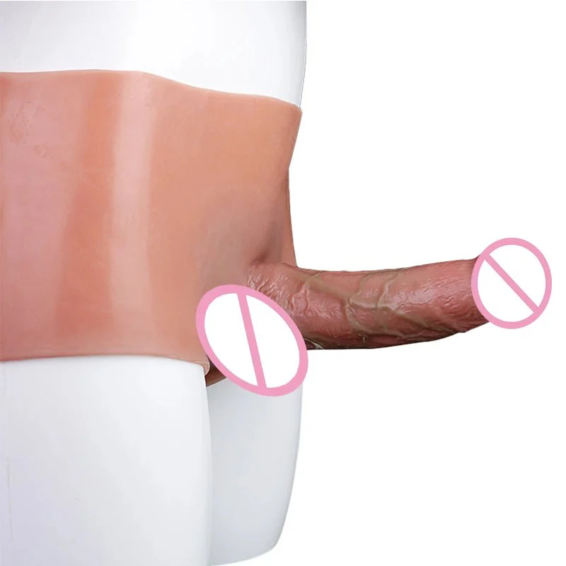 Wearable Penis Sleeve Silicone Pants with Realistic Dildo Skin Touch Anal Plug Customizable Sex Toys for Lesbian Women
